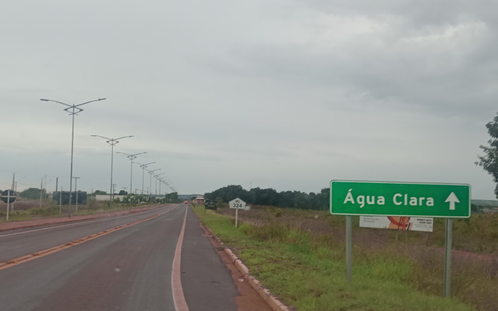 Água Clara amanhece sob chuva leve e clima deve permanecer o mesmo até a noite