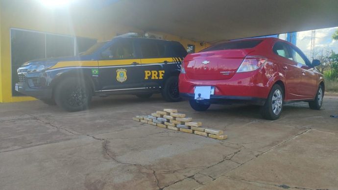 Mais de 25 quilos de c0caína foram apreendidas em Água Clara-MS pela PRF