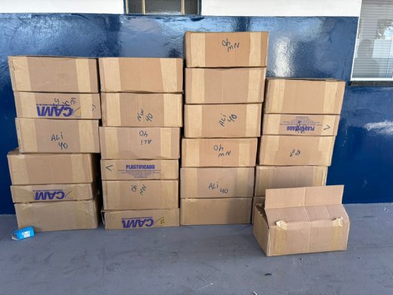 Polícia Militar apreende carga de quase R$ 3,3 milhões em celulares contrabandeados em Posto de posto de combustíveis de Água Clara (MS)
