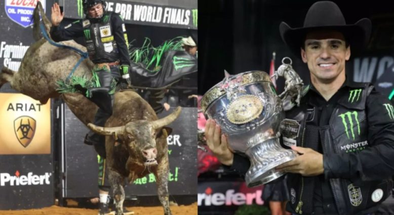 Vitor Leme, de Ribas, se torna tricampeão mundial de rodeio em touros