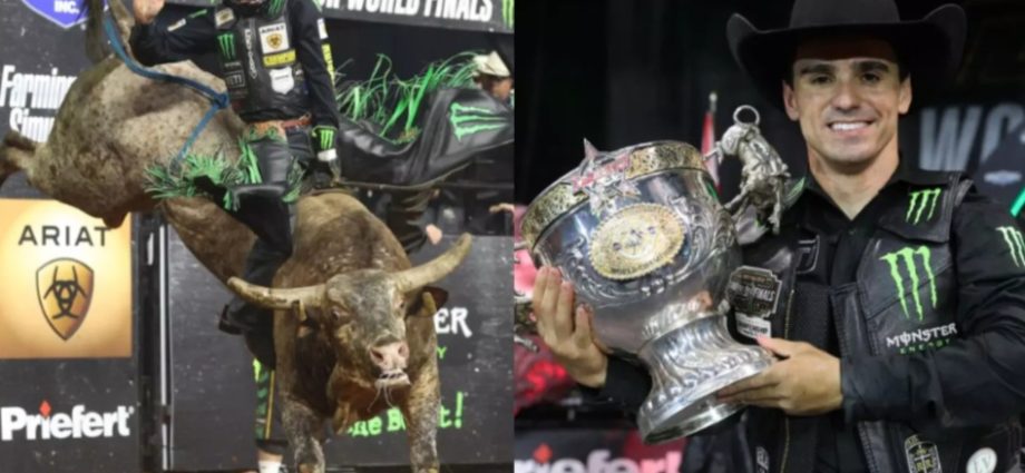 Vitor Leme, de Ribas, se torna tricampeão mundial de rodeio em touros