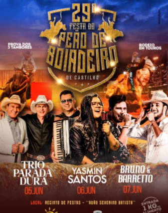 Emoção e grandes shows marcam a expectativa para a Festa do Peão em Castilho 2025