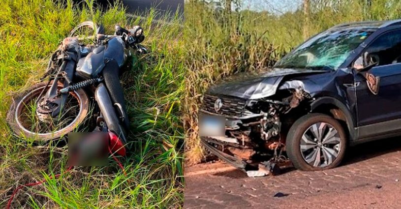 Motociclista morre atropelado por automóvel ao tentar atravessar rodovia