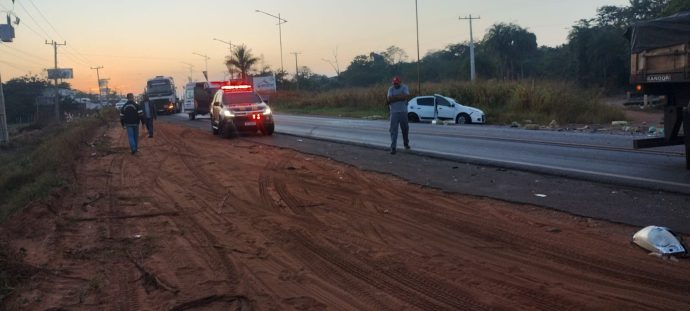 Mais um trágico acidente na BR-262, em Água Clara, saída para Campo Grande