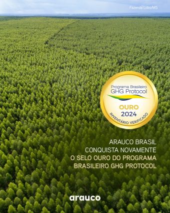 Arauco Brasil recebe Selo Ouro do Programa Brasileiro GHG Protocol
