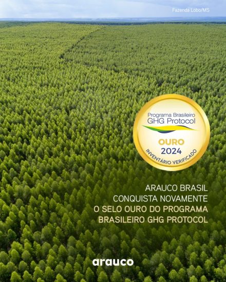 Arauco Brasil recebe Selo Ouro do Programa Brasileiro GHG Protocol